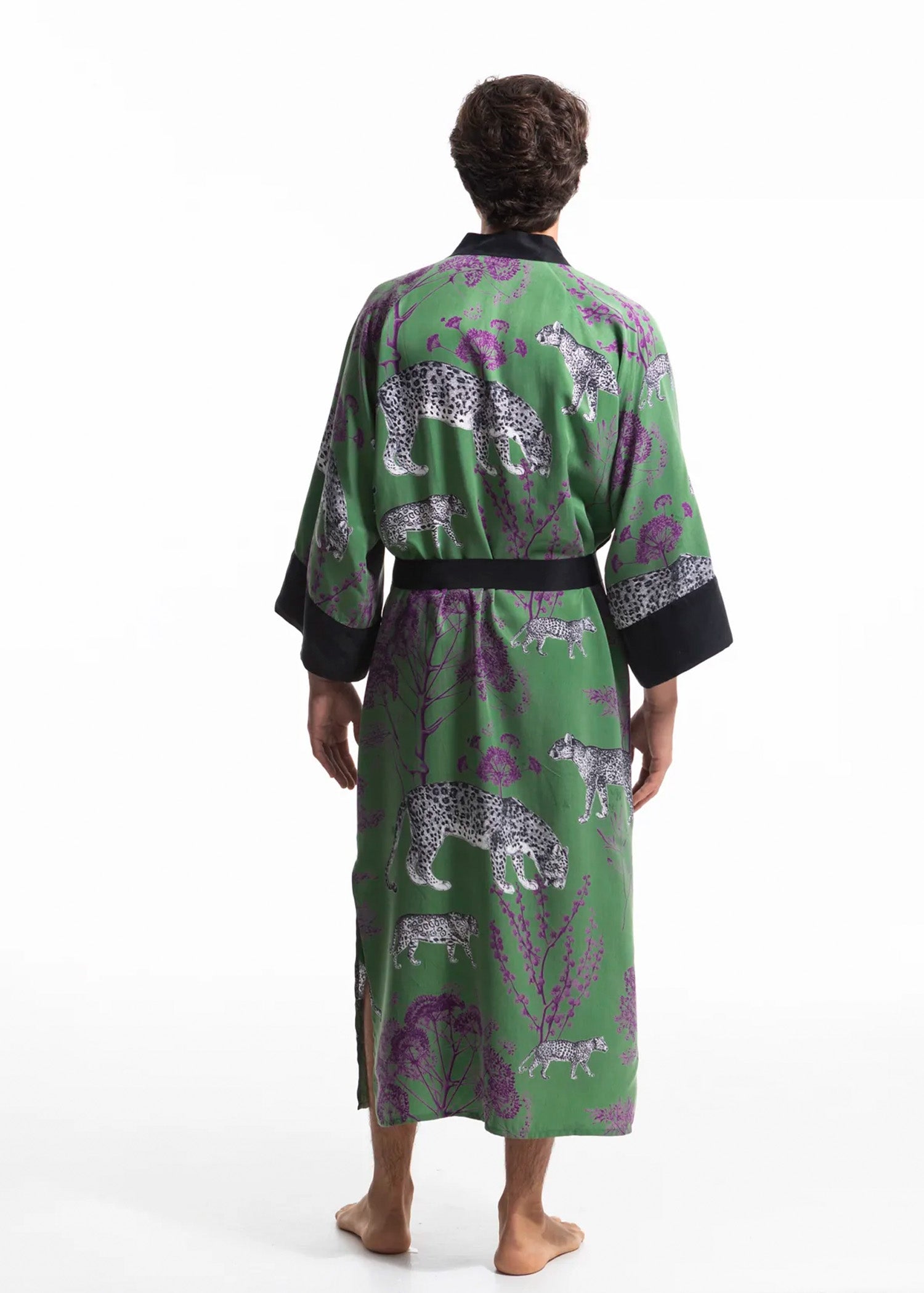 Mens silk kimono dressing on sale gown