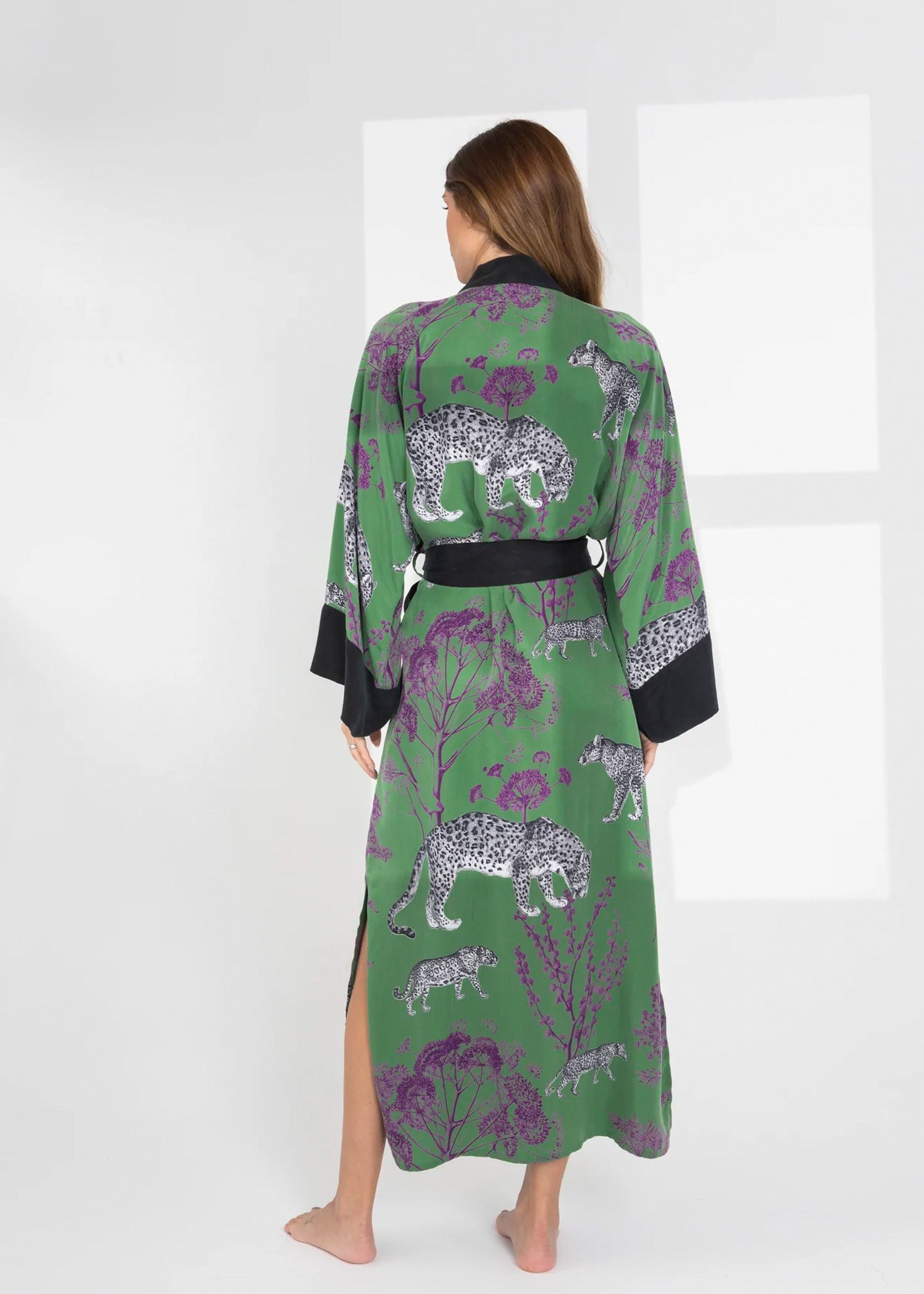Lennon Men's Kimono Robe - sustainable vegan silk for the modern