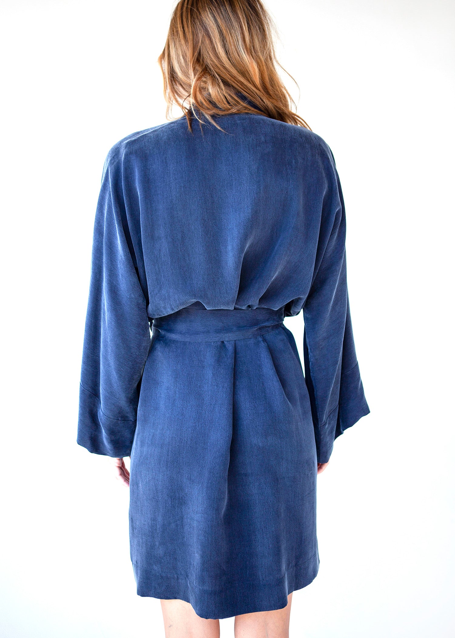 Midnight Blue Mini Kimono Robe-niLuu