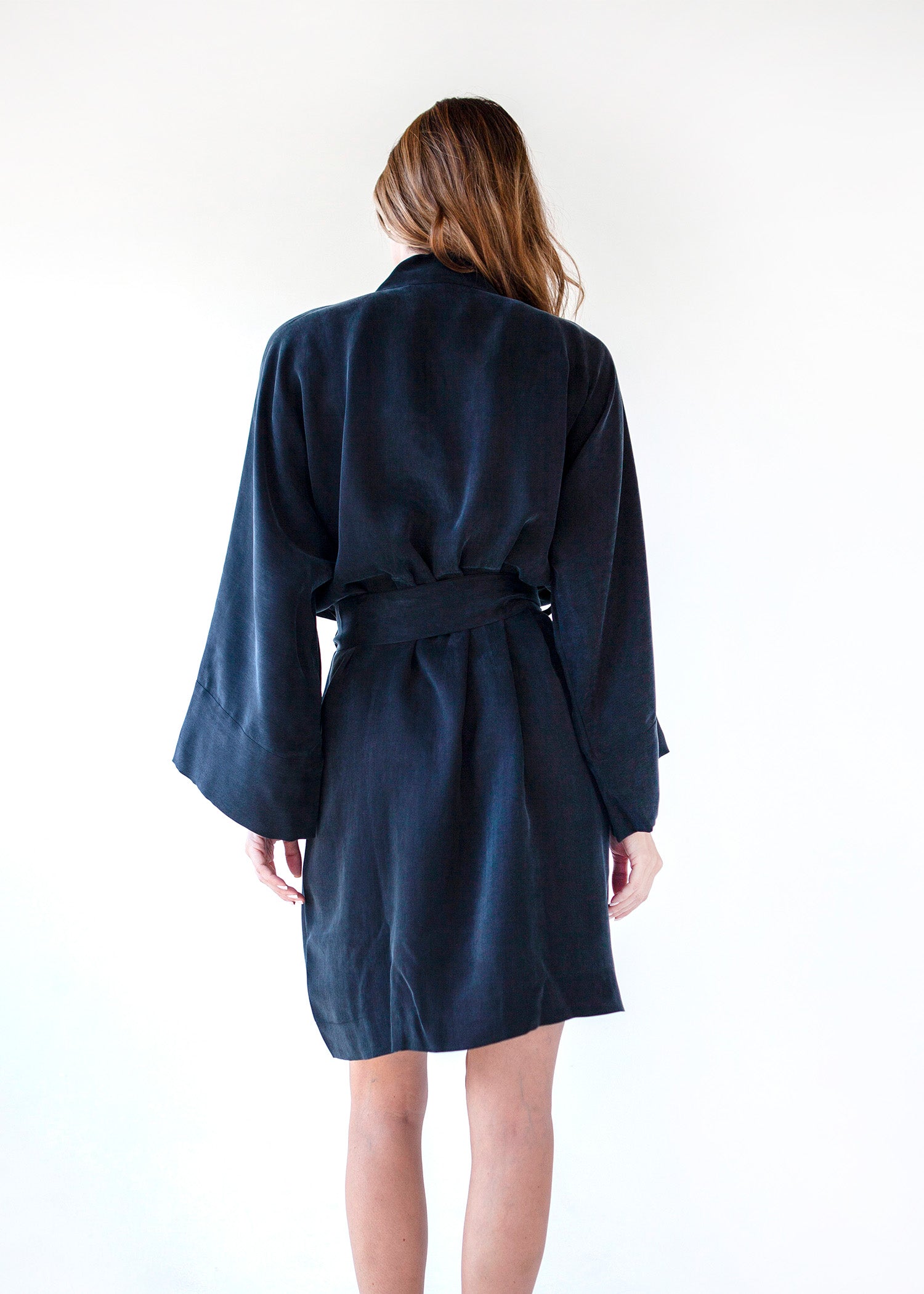 linen wrap kimono mini dress Linen Wrap Dress, Short Sleeve Kimono Style | SUMMER