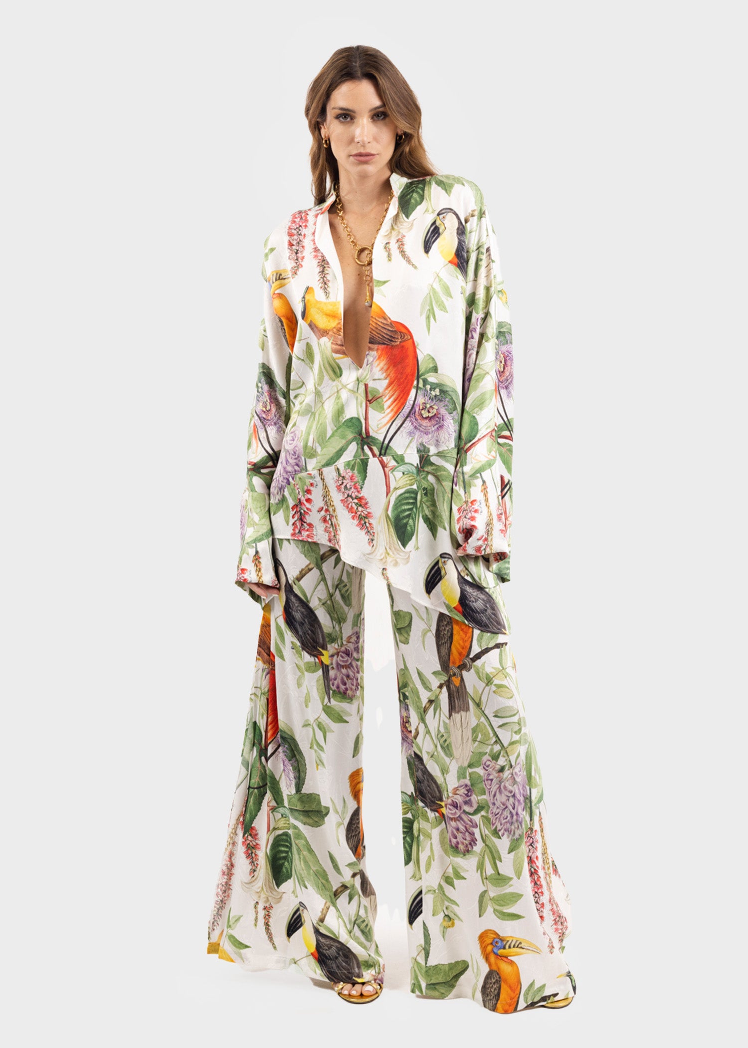 Palm Leaf Wide Leg Jumpsuit – Harmony In Nature Boutique